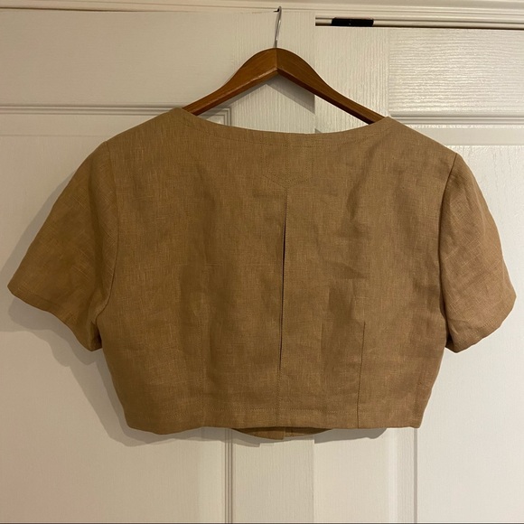 NICHOLAS LINEN CROP TOP - Picture 5 of 12
